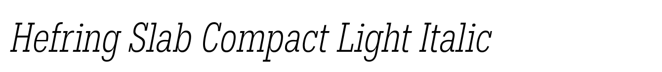 Hefring Slab Compact Light Italic image